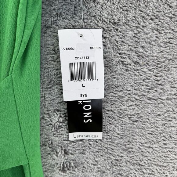 Perceptions New York Womens Green Long Short Sleeve Maxi Dress  V-Neck SZ  L $79 - Picture 6 of 11